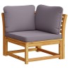 Salon de jardin 3 pcs avec coussins bois massif d'acacia 510658510658
