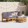 Salon de jardin avec coussins 5 pcs Bois d'acacia solide 510659510659