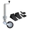 Roue de cric de remorque 60 mm avec cales de roue 510663510663