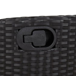 Ensemble à manger de jardin avec coussins 3 pcs Noir 510664510664