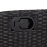 Ensemble à manger de jardin avec coussins 3 pcs Noir 510664510664