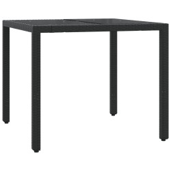 Ensemble à manger de jardin coussins 5pcs Noir Résine tressée 510666510666