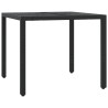 Ensemble à manger de jardin coussins 5pcs Noir Résine tressée 510666510666