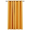 Rideau occultant Aspect de lin avec œillets Jaune 290x245 cm 510672510672