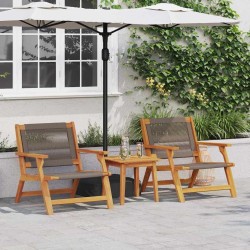 Chaises de jardin avec table 3 pcs Gris Bois d'Acacia Massif 510676510676