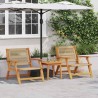 Chaises de jardin avec table 3 pcs Beige Bois d'Acacia Massif 510677510677