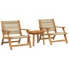 Chaises de jardin avec table 3 pcs Beige Bois d'Acacia Massif 510677510677