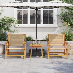 Chaises de jardin avec table 3 pcs Beige Bois d'Acacia Massif 510677510677