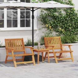 Chaise de jardin 3 pcs Marron Bois d'Acacia Massif 510681510681