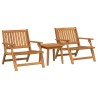 Chaise de jardin 3 pcs Marron Bois d'Acacia Massif 510681510681