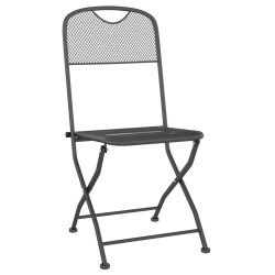 Ensemble à manger de jardin 9 pcs anthracite métal maille 510687510687