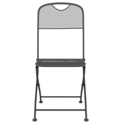 Ensemble à manger de jardin 9 pcs anthracite métal maille 510687510687