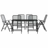Ensemble à manger de jardin 7 pcs anthracite métal maille 510688510688