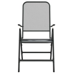 Ensemble à manger de jardin 7 pcs anthracite métal maille 510688510688