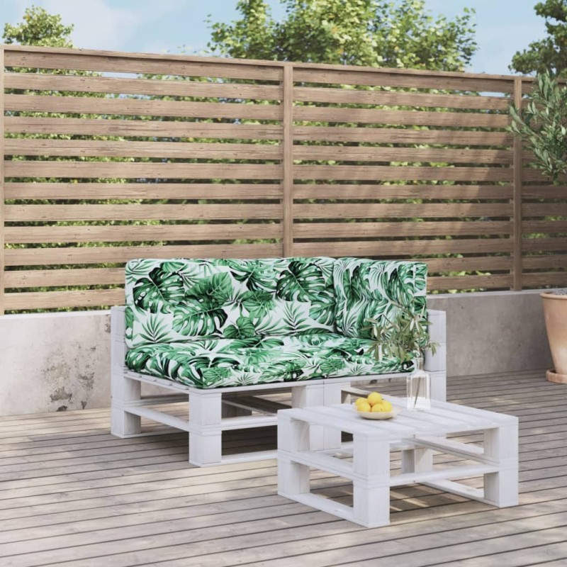 Coussins de palette lot de 3 motif de feuilles tissu 510689510689
