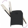 Ensemble de bistro 3 pcs avec coussins noir résine tressée 510692510692