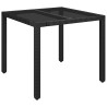 Ensemble de bistro 3 pcs avec coussins noir résine tressée 510693510693