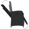 Ensemble de bistro 3 pcs avec coussins noir résine tressée 510693510693