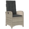 Ensemble à manger de jardin 3pcs coussins gris clair poly rotin 510699510699