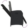 Ensemble de bistro 3 pcs avec coussins noir résine tressée 510700510700