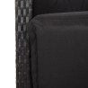 Ensemble de bistro 3 pcs avec coussins noir résine tressée 510700510700