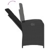 Ensemble à manger de jardin avec coussins 3 pcs Noir 510702510702