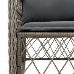 Ensemble à manger de jardin 5 pcs coussins gris résine tressée 510711510711