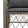 Ensemble à manger de jardin 5 pcs coussins gris résine tressée 510711510711