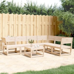 Salon de jardin 6 pcs bois de pin massif 510717510717