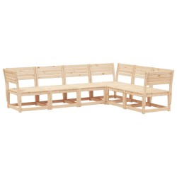 Salon de jardin 6 pcs bois de pin massif 510717510717