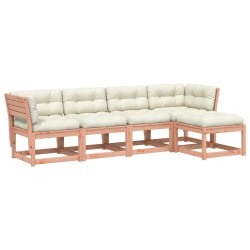 Salon de jardin 5 pcs avec coussins bois massif douglas 510718510718