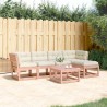 Salon de jardin 5 pcs avec coussins bois massif douglas 510720510720
