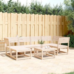 Salon de jardin 6 pcs bois de pin massif 510727510727