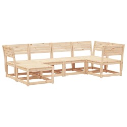 Salon de jardin 6 pcs bois de pin massif 510727510727