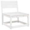 Salon de jardin 6 pcs blanc bois de pin massif 510729510729