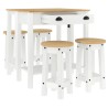 Ensemble de bar 5 pcs Blanc Bois de pin massif 510737510737