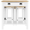Ensemble de bar 5 pcs Blanc Bois de pin massif 510737510737