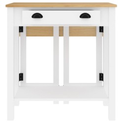 Ensemble de bar 5 pcs Blanc Bois de pin massif 510737510737
