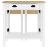 Ensemble de bar 5 pcs Blanc Bois de pin massif 510737510737