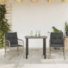 Ensemble de bistro 3 pcs et coussins gris clair résine tressée 510740510740