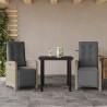 Ensemble de bistro 3 pcs et coussins gris clair résine tressée 510747510747