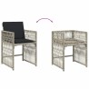Ensemble à manger de jardin et coussins 9 pcs gris clair rotin 510759510759