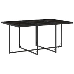 Ensemble à manger de jardin 11 pcs coussins noir résine tressée 510761510761