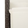 Ensemble de bistro 3 pcs avec coussins marron résine tressée 510776510776