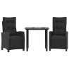 Ensemble à manger de jardin avec coussins 3 pcs Noir 510782510782