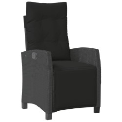 Ensemble à manger de jardin avec coussins 3 pcs Noir 510782510782