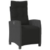 Ensemble à manger de jardin avec coussins 3 pcs Noir 510782510782