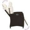 Ensemble à manger de jardin 3 pcs et coussins marron poly rotin 510787510787