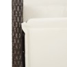 Ensemble à manger de jardin 3 pcs et coussins marron poly rotin 510787510787