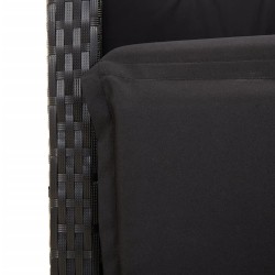 Ensemble à manger de jardin avec coussins 3 pcs Noir 510788510788